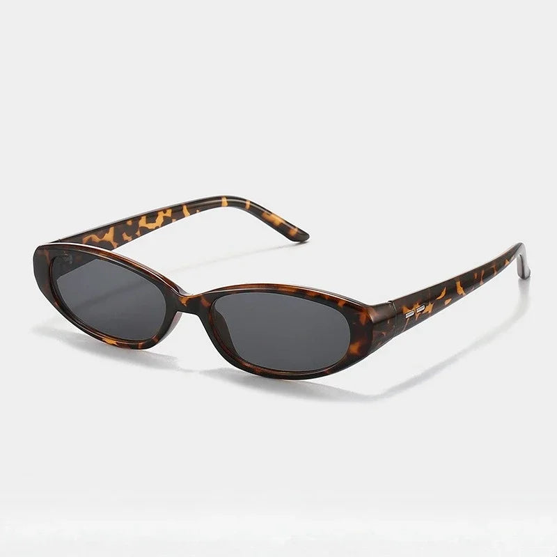 Brand Design Star Small Oval Sunglasses for Women Men Y2K Narrow Rectangle Sun Glasses Vintage Hip Hop Outdoor Sports Shades