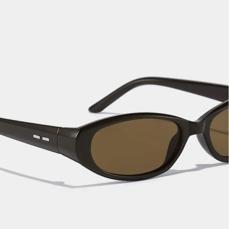 Brand Design Star Small Oval Sunglasses for Women Men Y2K Narrow Rectangle Sun Glasses Vintage Hip Hop Outdoor Sports Shades